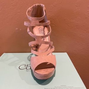 Tan Criss Cross Heels